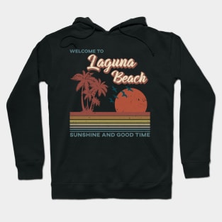 Laguna Beach - Laguna Beach Retro Sunset Hoodie